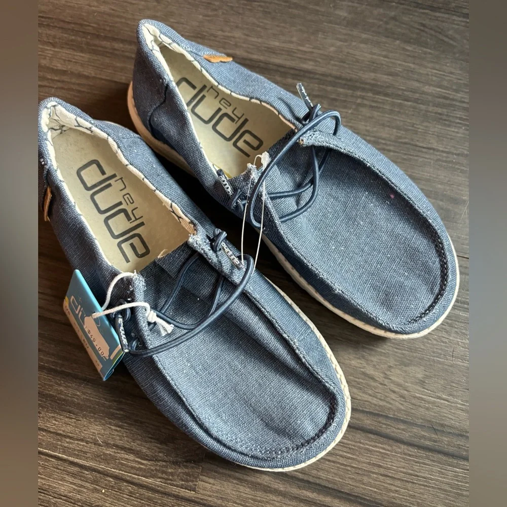 Hey Dude Kids Blue Moccasins